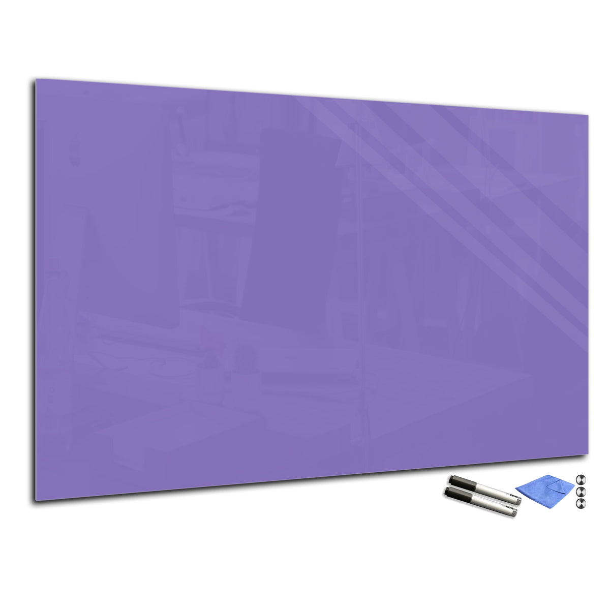 Magnetic Dry-Erase Glass Board Large or Small lavender