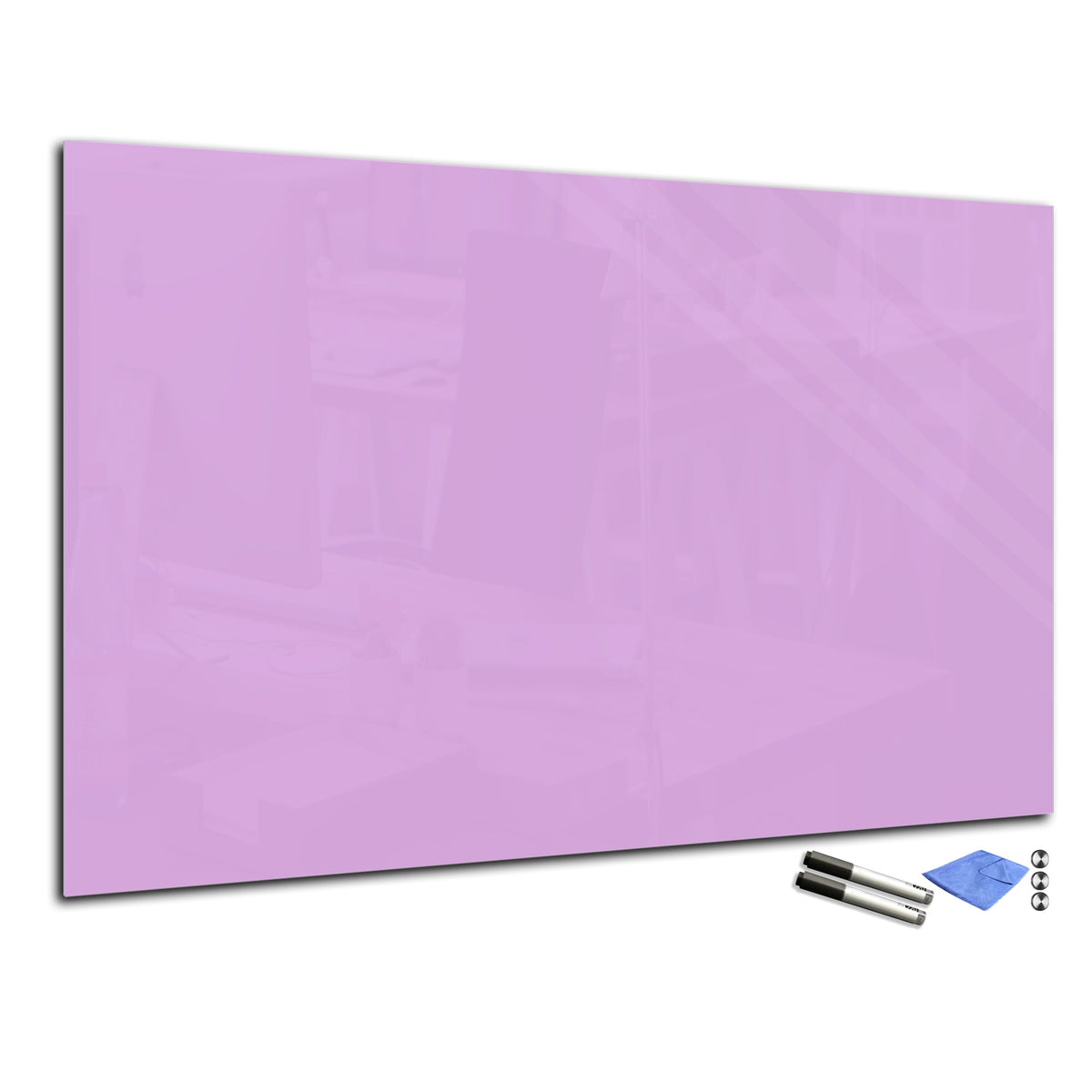 Magnetic Dry-Erase Glass Board Large or Small lilac