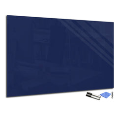 Magnetic Dry-Erase Glass Board Large or Small steel blue