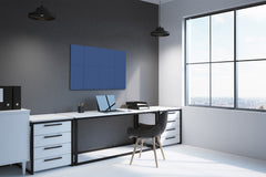 Pizarra magnética de cristal – Pizarra de cristal de borrado en seco :azul marino o