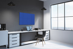 Pizarra magnética de cristal – Pizarra de cristal de borrado en seco :azul imperial