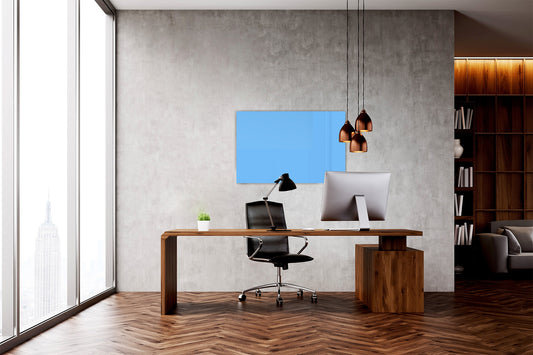 Magnetic Dry-Erase Glass Board Large or Small pastel blue