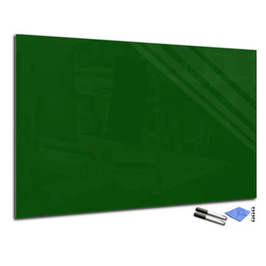 Magnetic Dry-Erase Glass Board Large or Small dark green