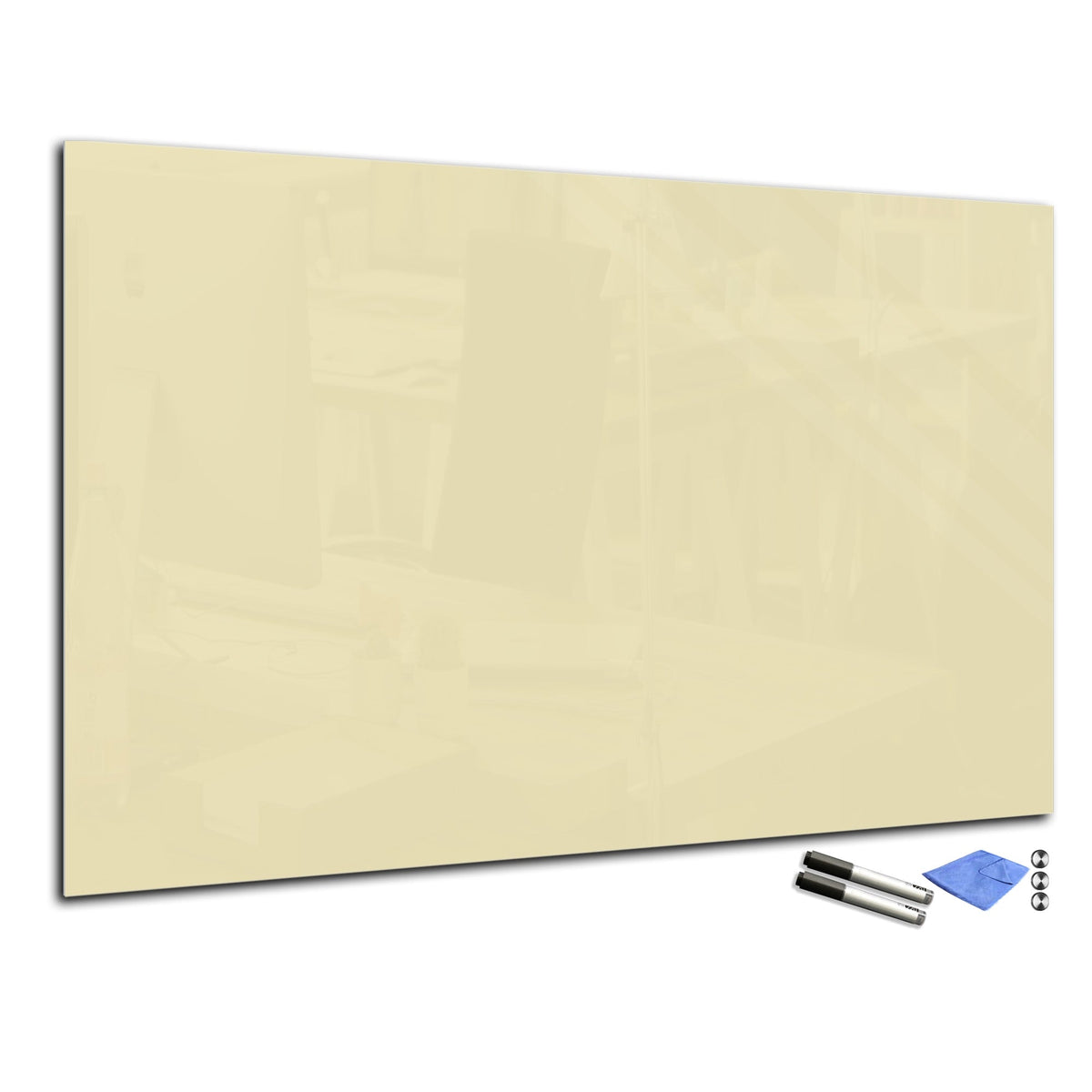 Magnetic Dry-Erase Glass Board Large or Small  beige